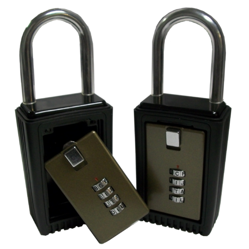 4-Wheel Alpha Combination Lock Box  (Letter Code)