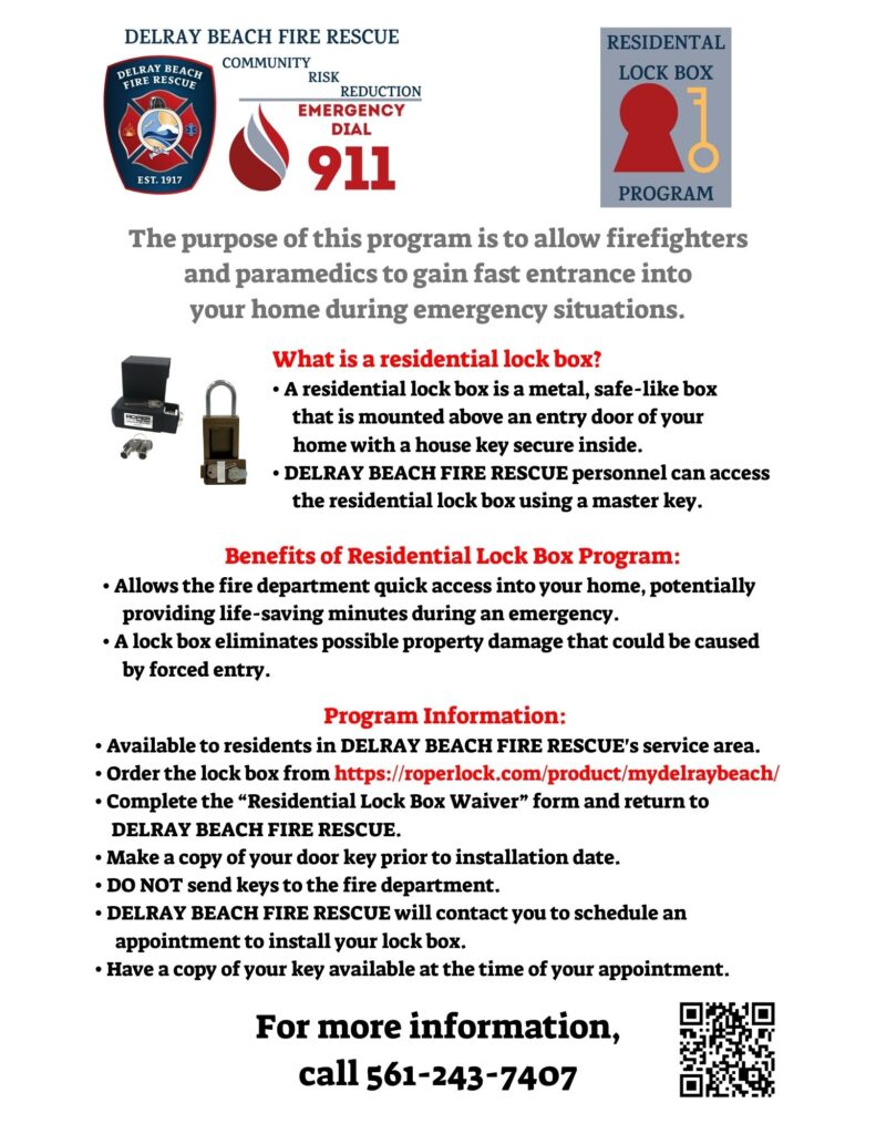 City of Delray Beach – Fire & Rescue Lock Box Program - Roper Lock